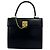 Céline Celine Vintage Logo Ring Hardware Calf Leather Handbag Black
