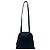 Loewe Vintage Leder-Rund-Tote-Bag mit eingraviertem Logo und Reißverschluss Marineblau