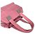 Borsa Mini Boston Chanel in vitello granulato rosa - vista 4
