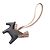 Hermès Hermes Rodeo Pegasus PM Charm Accessoire Braun Schwarz Taupe