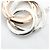Autre Marque Collier Tiffany & Co. 1837 Interlocking Circle Argenté Doré - vue 5