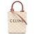 Céline Borsa Celine Mini Vertical Cabas Triomphe Marrone Bianco
