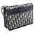 Borsa a tracolla Christian Dior 30 Montaigne in jacquard Oblique Beige Blu navy - vista 2