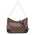 Borsa Louis Vuitton Boulogne NM Monogram Noir Marrone Nero