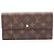 Louis Vuitton Pochette Portemonnaie Credit Monogram Long Wallet Marrone