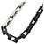 Louis Vuitton Collier Monogram Chain Necklace Negro Plata