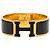 Hermès Hermes Clic Clac H GM Charm-Armband Schwarz Golden