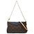 Borsa a spalla clutch Louis Vuitton Monogram Pallas Marrone Blu navy