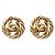 Chanel Coco Mark Round Twist Ohrringe Golden