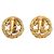Chanel Coco Mark Round Twist Ohrringe Golden - Ansicht 2