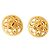Chanel Coco Mark Runde Vintage Clip-Ohrringe Golden
