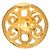 Chanel Coco Mark Runde Vintage Clip-Ohrringe Golden - Ansicht 3