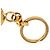 Portachiavi Vintage Chanel Coco Mark Round Plate D'oro - vista 3