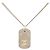 Chanel Coco Mark Dog Tag Kettenhalskette Silber Mehrfarben