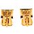 Hermès Hermes Gold Multicolor Enamel Clip-Ohrringe Mehrfarben Golden - Ansicht 2