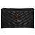Autre Marque Saint Laurent Black Chevron Grain De Poudre Monogram Bill Pouch Nero