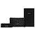Autre Marque Saint Laurent Black Chevron Grain De Poudre Monogram Bill Pouch Nero - vista 7