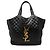 Autre Marque Saint Laurent Icare Shopping Tote Maxi aus gestepptem Lammleder in Schwarz