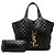 Autre Marque Saint Laurent Icare Shopping Tote Maxi aus gestepptem Lammleder in Schwarz - Ansicht 7