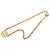 Collana con pendente rotondo Chanel Gold CC placcato oro D'oro