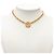 Collana con pendente rotondo Chanel Gold CC placcato oro D'oro - vista 7
