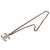 Collana con pendente Chanel Silver CC in ottone a doppia catena Argento