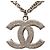 Collana con pendente Chanel Silver CC in ottone a doppia catena Argento - vista 2