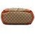 Borsa Satchel Gucci Sukey in tela GG beige - vista 3
