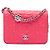 Chanel Pink CC Embossed Caviar Camellia Gürteltasche mit Kette