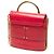 Bolsa Satchel Aby Lock Chloé em couro com relevo de crocodilo vermelho - vista 2