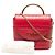 Bolsa Satchel Aby Lock Chloé em couro com relevo de crocodilo vermelho - vista 7