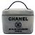 Borsa beauty Chanel Deauville in denim grigio con paillettes