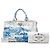 Bolso Satchel Prada Blue Large Canvas Canapa Azulejos - vista 7