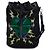 Bolso de cordón Prada Black Universal Studios Tessuto Frankenstein Heart Negro