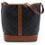 Céline Bolso bucket Celine Medium Triomphe de lona revestida marrón Castaño Marrón oscuro