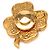 Spilla quadrifoglio in resina placcata oro Chanel Gold D'oro - vista 2