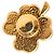 Spilla quadrifoglio in resina placcata oro Chanel Gold D'oro - vista 3