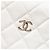 Pochette Chanel Mini in Pelle di Agnello Matelassé Bianca con Catena Bianco - vista 5