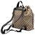 Gucci Beige GG Canvas Drawstring Backpack - view 2