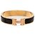 Hermès Hermes Click H Armband mit Anhänger Schwarz Golden