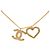 Collar de cadena Chanel Coco Mark Open Heart Dorado