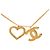 Collar de cadena Chanel Coco Mark Open Heart Dorado - vista 2