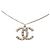 Chanel Coco Mark Vintage Gliederkette mit Anhänger Silber