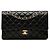Timeless Bolso de hombro Chanel Coco Mark Double Flap Matelassé Negro