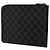 Louis Vuitton Damier Graphite Pochette Jour PM Clutch Bag Marrone - vista 2