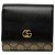 Gucci GG Supreme Double G Medium Wallet Black Beige