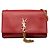 Autre Marque Borsa a tracolla Saint Laurent YSL Logo Kate con nappa e catena Rosso D'oro