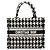 Borsa a mano Christian Dior Book Tote Small Nero Bianco