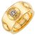 Anel Louis Vuitton Grand Bague Empreinte Diamond Ring Amarelo