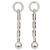 Orecchini Cartier Himalia in perle e diamanti in oro bianco 18K Argento D'oro